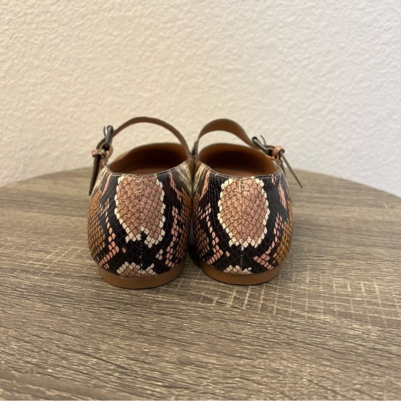 Madewell NWOT The Alina Mary-Jane Flat in Snake Embossed Leather- Size 9 - Picture 8 of 15